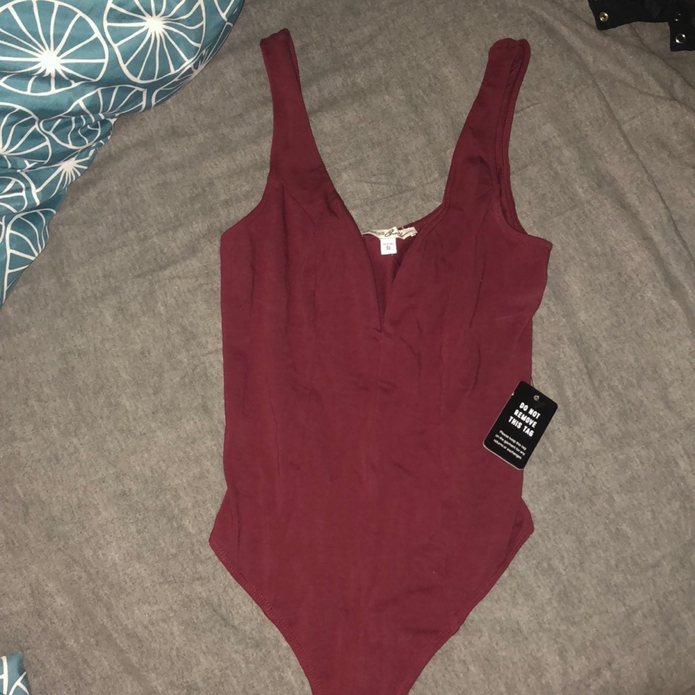 Burgundy bodysuit